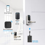 Smart Fingerprint Electronic Deadbolt Door Lock w/ Keypad