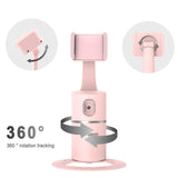Smart 360° Rotation Phone Camera Mount with Selfie Ring Light | Pink