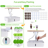 Hydroponics Growing System Indoor Garden Starter Kit | White