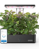12 Pod Smart WiFi Hydroponic Growing System | Black