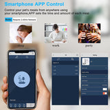 Smart  Automatic Pet Feeder Two-Way Splitter and Two Bowls | WHITE