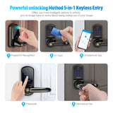 5-in-1 Keyless Entry Smart Door Lock w/ Bluetooth
