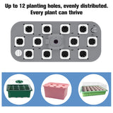 12 Pods Hydroponics Growing System w/ LED Grow Light | Charcoal