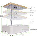 Hydroponics Growing System Indoor Garden Starter Kit | White