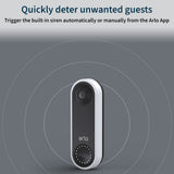 Wired Video Doorbell - HD Video, 180° View, Night Vision, 2 Way Audio