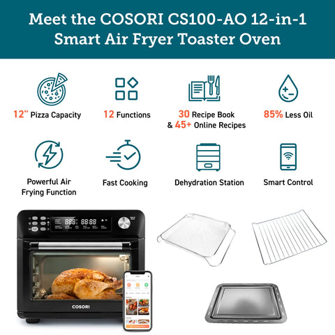 COSORI Toaster Oven Air Fryer Combo, 12-in-1, 26QT Macao
