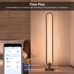 Smart Modern Design LED Floor Lamp Work w/Alexa & Google Assistan