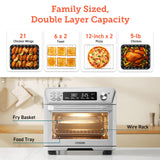 Smart Stainless Steel Air Fryer Toaster Oven Combo 4QT 25L