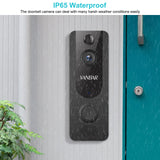 Smart Wireless Video Doorbell Camera | Black