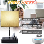 Smart Table Nightstand Lamp with Charging Station w/Remote | Alexa & Google Assistant