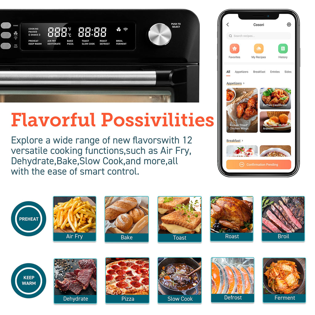 Get Black Large Smart Air Fryer Oven Combo - Beyond Xposure